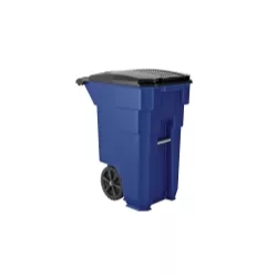 Suncast Commercial 50 Gal Wheeled Trash Blue