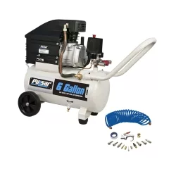 6 GALLON HORIZONTAL AIR COMPRESSOR W/ACCY