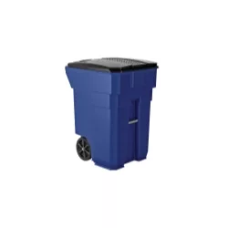 Suncast Commercial 96 Gal Wheeled Trash Can Blue