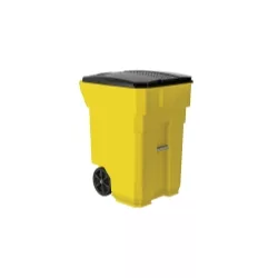 Suncast Commercial 96 Gal Wheeled Trash Can Yellow