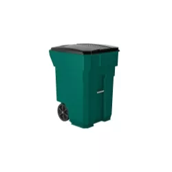 Suncast Commercial 96 Gal Wheeled Trash Can Green
