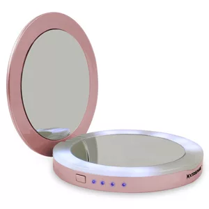 Rose Gold Compact Mirror Power