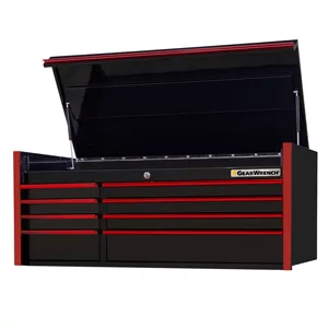 55" 8 Drawer Top Chest Black