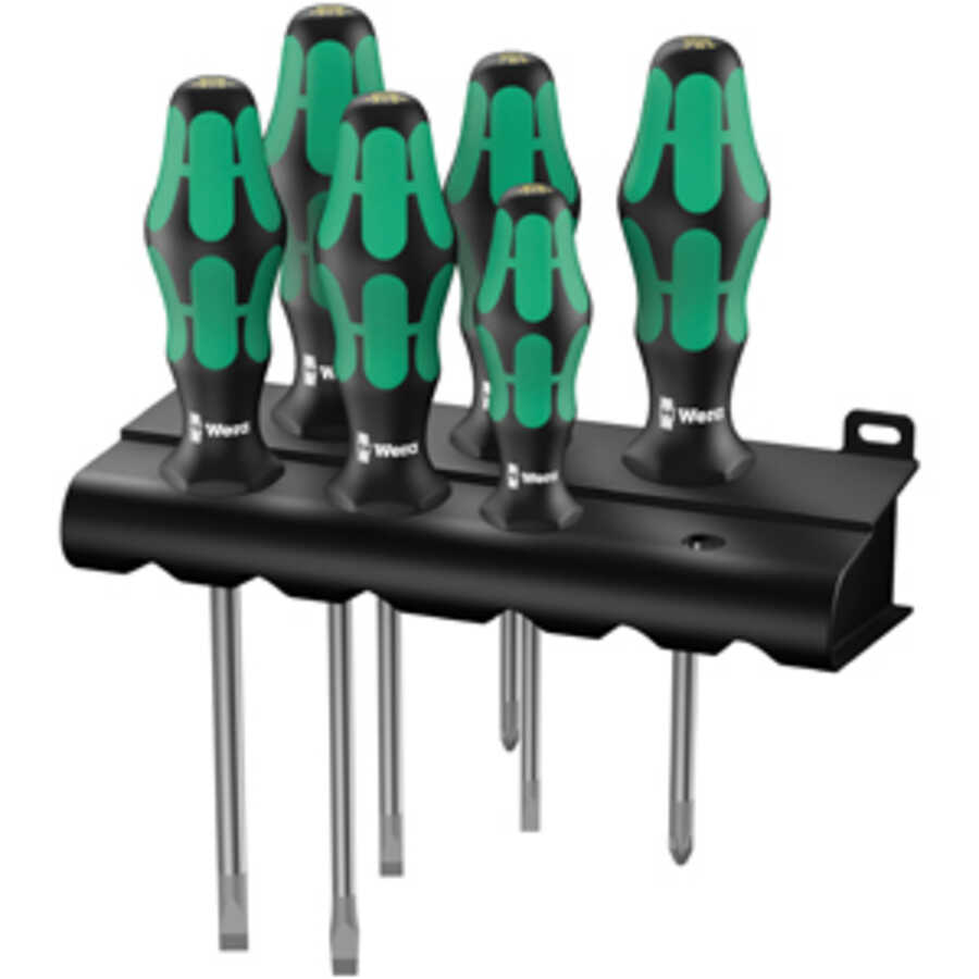 334/6 Rack Screwdriver set Kraftform Plus Lasertip and rack