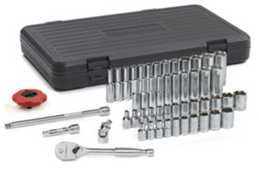 51PC 1/4"DR SAE/MET SKT SE