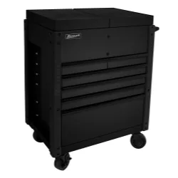 35" Pro 6 Drawer Slide-Top Cart - Matte Black