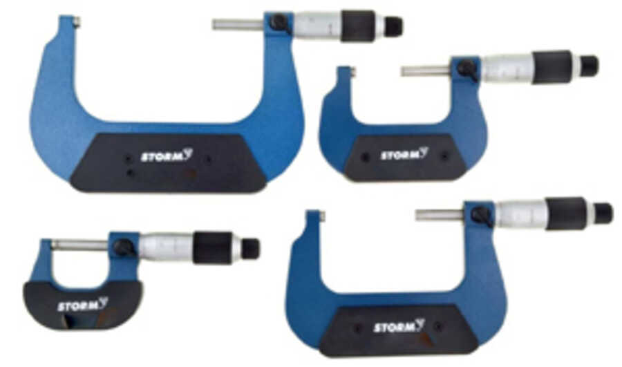 4 Piece Metric Micrometer Set