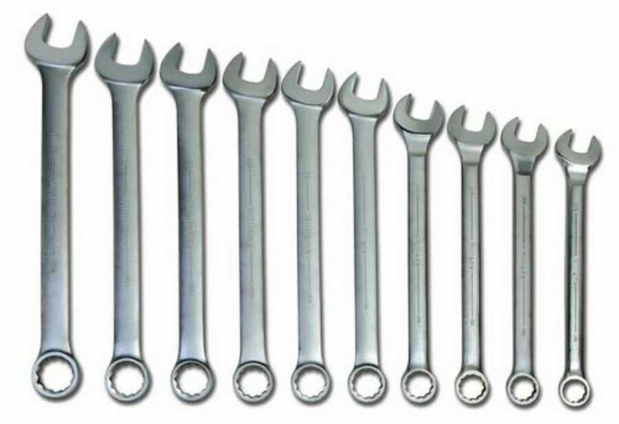 Combination Wrench Set, Satin, 10 Piece