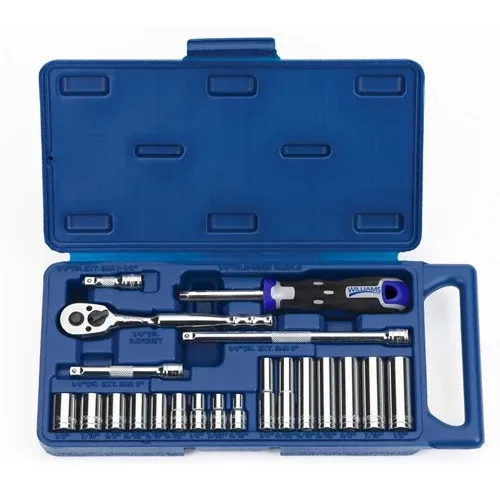 (image for) 21 Piece 1/4" Drive Socket and Drive Tool Set