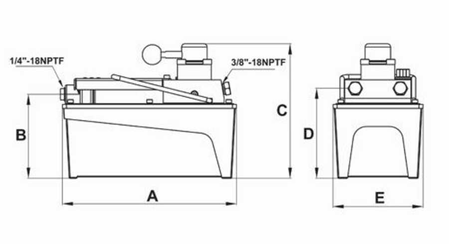 10,000 Psi Air Pump - Lightweight Double Acting Hydraulic Pump