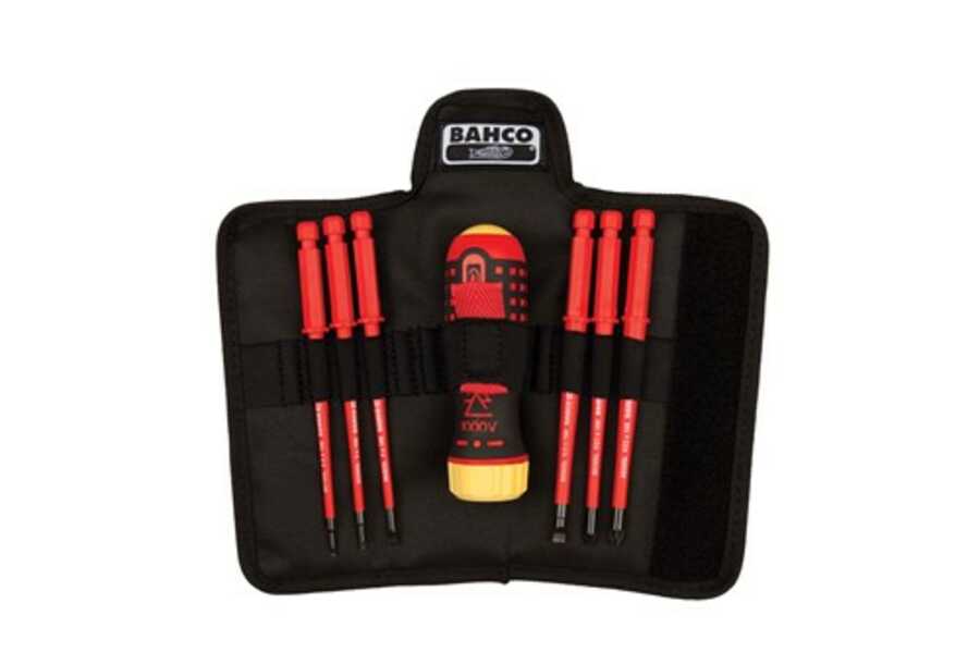 7 pc 1000V Ratcheting Phillips & Slotted Screwdriver Set