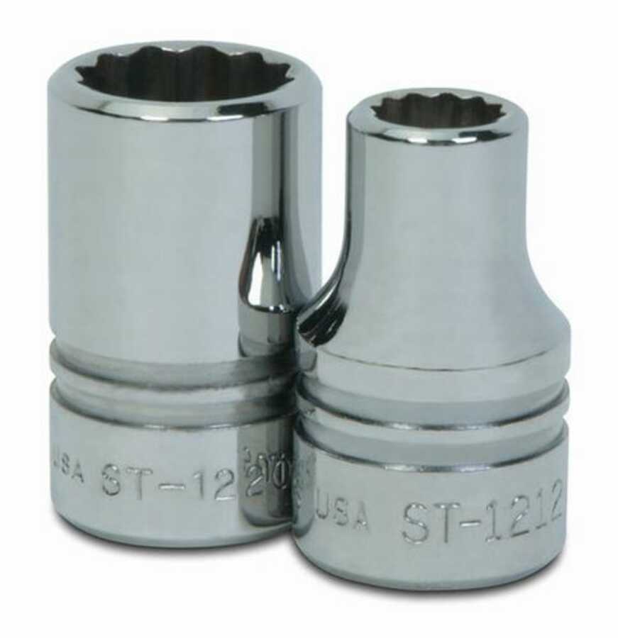 1/2" Drive 12-Point SAE 19/32" Shallow Socket