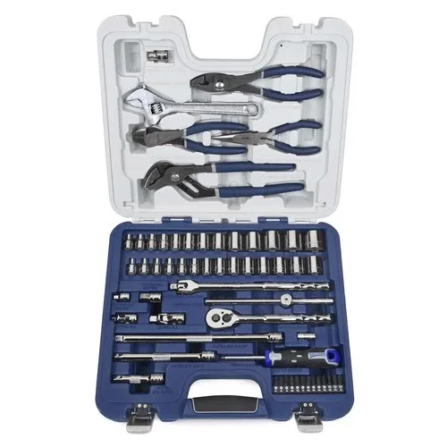 (image for) 58 Piece 3/8" Drive Socket, Screwdriver and Pliers