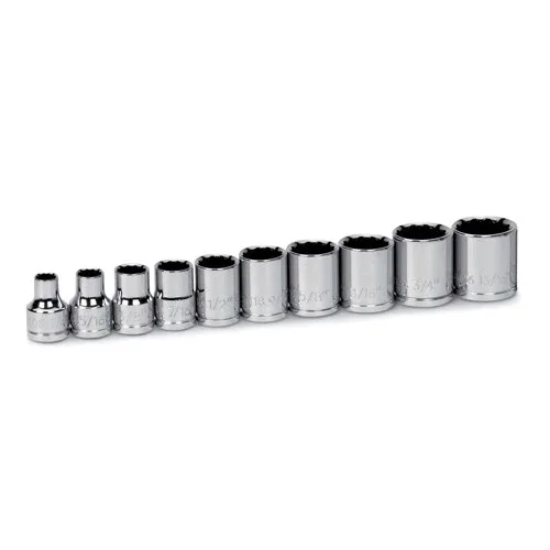 (image for) 10 Piece 3/8" Drive Shallow 12 Point Socket Set on