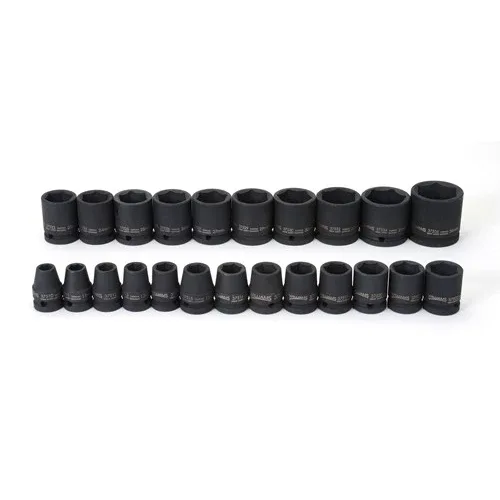 Impact Socket Set 1/2 Drive 23 Piece Std (image for) Impact Socket Set 1/2 Drive 23 Piece Std