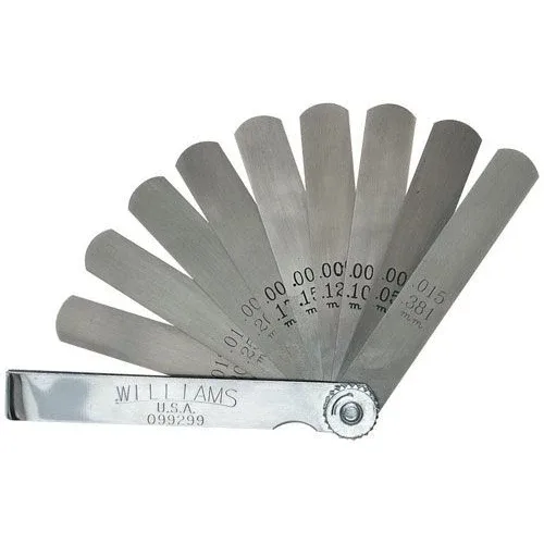 (image for) 10 pc SAE and Metric Standard Feeler Gauge Set