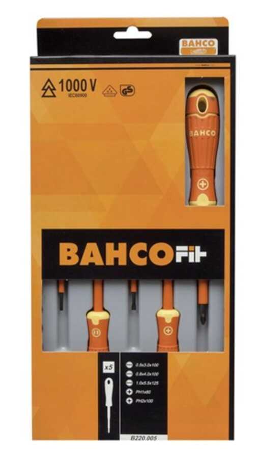 BAHCOFIT Screwdriver Insulated Set 5 Pieces