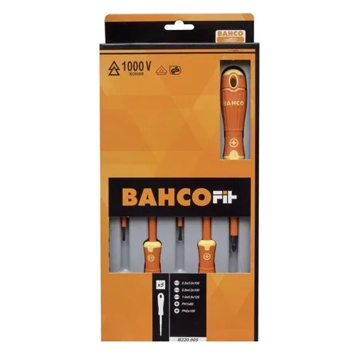 (image for) BAHCOFIT Screwdriver Insulated Set 5 Pieces