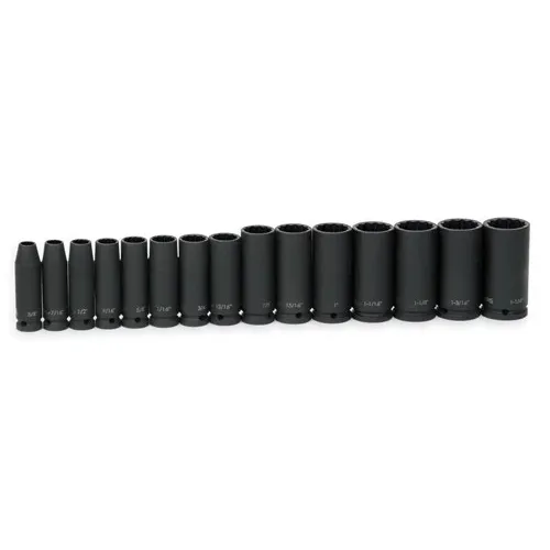 Impact Socket Set 1/2 Drive 11 Piece Deep 12 Point (image for) Impact Socket Set 1/2 Drive 11 Piece Deep 12 Point