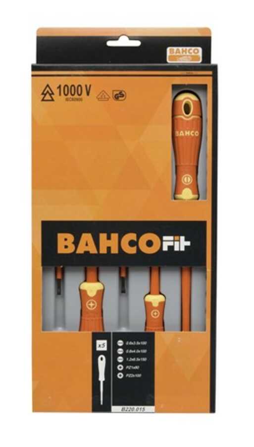 BAHCOFIT Screwdriver Insulated Set 5 Pieces