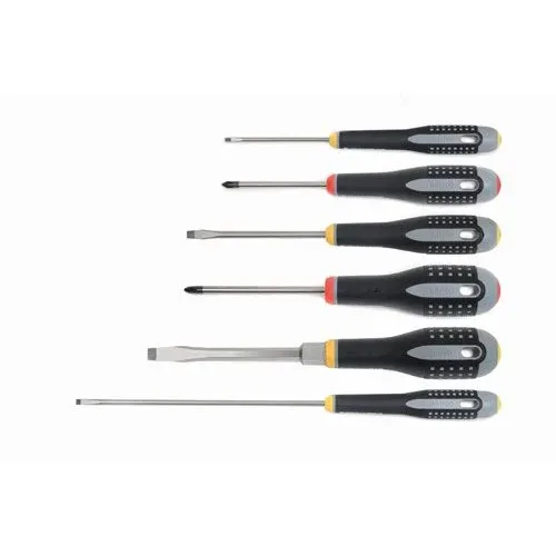 6 Piece Ergo Mixed Screwdriver Set (image for) 6 Piece Ergo Mixed Screwdriver Set