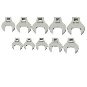 (image for) 10 Piece 3/8 Drive Metric Open End Crowfoot Wrench