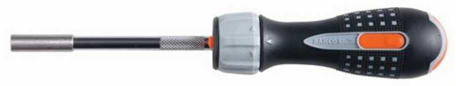 Bahco | 808050L | Bahco LED Ratchet Screwdriver with 6 Bits & Pistol Handle