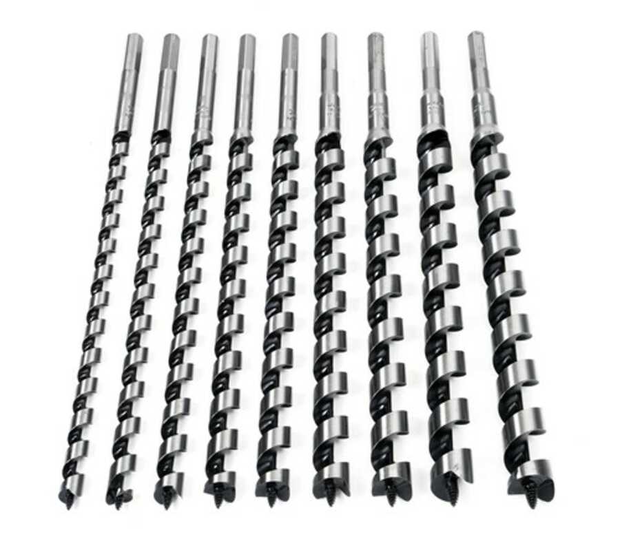 9 Piece Auger Bit Set 1/2"To 1"