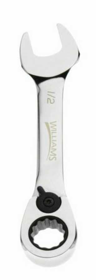 3/4" Stubby Reversible Ratcheting Comb Wrench, 12