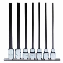 SET HEX BIT 3/8DR 7PC X-LONG