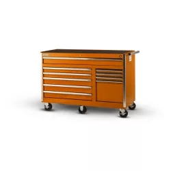 56 X 10 DRAWER DEEP CABINET, ORANGE