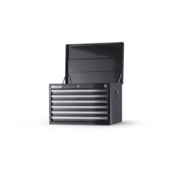27 X 6 DRAWER DEEP TOP CHEST, BLACK