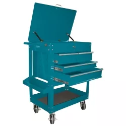 Heavy Duty 4-Drawer Service Cart, Teal in color Heavy Duty 4-Drawer Service Cart, Teal in color