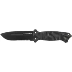 Schrade Full Tang Partially Serrated Drop Point Fixed Blade Knif Schrade Full Tang Partially Serrated Drop Point Fixed Blade Knif