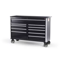 54 X 10 DRAWER MOBILE CABINET, BLACK