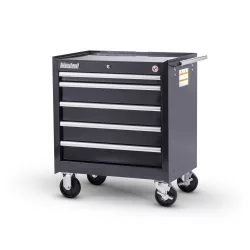 27 X 5 DRAWER MOBILE CABINET, BLACK 27 X 5 DRAWER MOBILE CABINET, BLACK