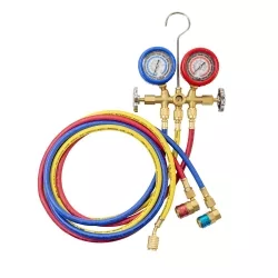 OEMTOOLS 24563 R134A BRASS MANIFOLD GAUGES SET