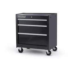 27 X 3 DRAWER MOBILE CABINET, BLACK 27 X 3 DRAWER MOBILE CABINET, BLACK