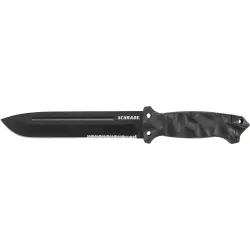 Schrade Large Full Tang Partially Serrated Drop Point Fixed Blad Schrade Large Full Tang Partially Serrated Drop Point Fixed Blad