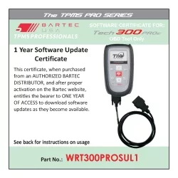 1 Yr software certificate for the Tech300PROC 1 Yr software certificate for the Tech300PROC