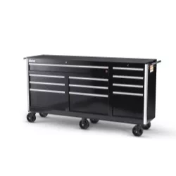 73 X 11 DRAWER MOBILE CABINET, BLACK