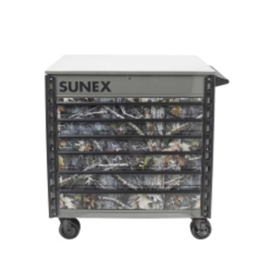 Sunex Tools | 8057TTKANATI | Sunex True Timber Kanati 6-Drawer Premium Tool Cart