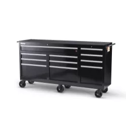 73 X 11 DRAWER MOBILE CABINET, BLACK 73 X 11 DRAWER MOBILE CABINET, BLACK