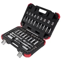 (image for) 79 PC CHROME SOCKET SET, 1/4\", 3/8\" DR.