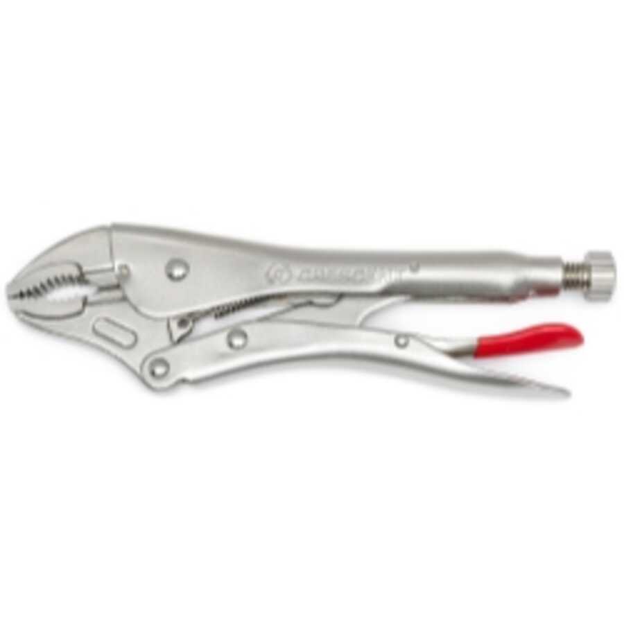 7" Curved Jaw Locking Pliers with Wire Cutter