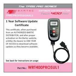 1 YR software certificate for the Tech400Pro 1 YR software certificate for the Tech400Pro
