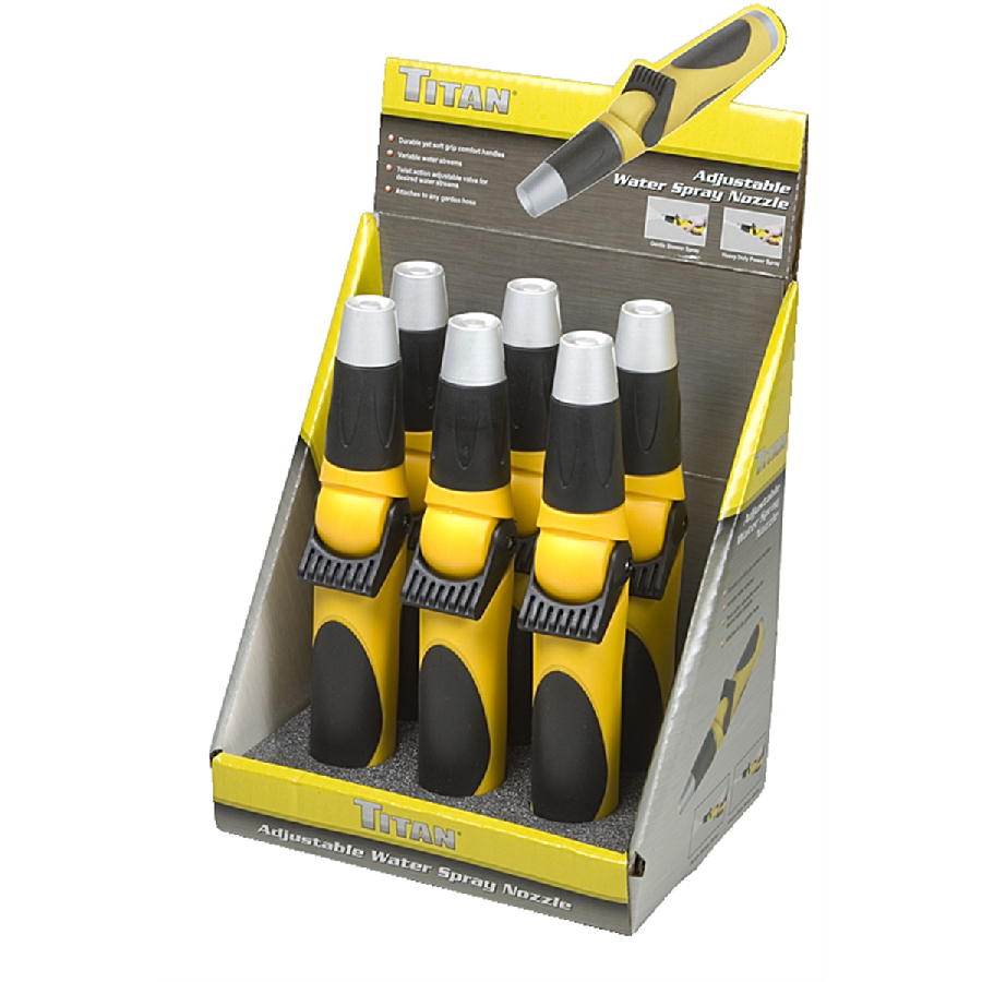 6 Pc Counter Display, adjustable water spray nozzl