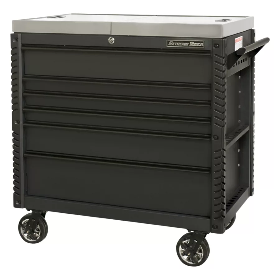 41" 6 Drawer Slide Top Tool Cart, Matte Black