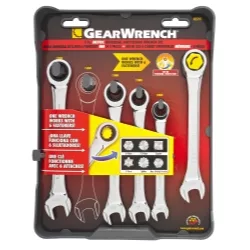 5pc Spline Universal Ratcheting Wr. Set Metric