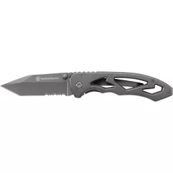 Smith & Wesson Frame Lock Partially Serrated Tanto Folding Knife Smith & Wesson Frame Lock Partially Serrated Tanto Folding Knife